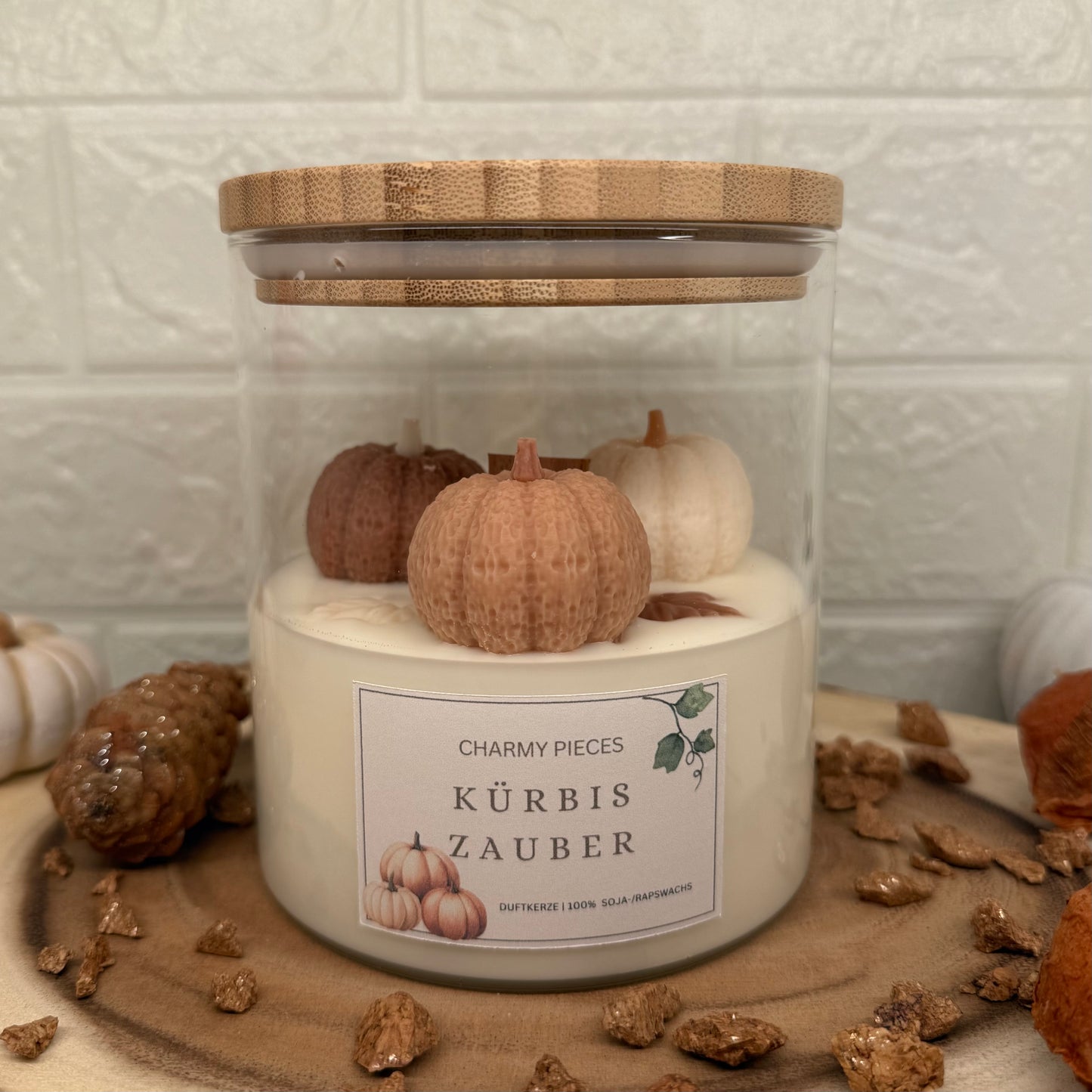 Kürbis Zauber | Kürbis Kerze im Glas