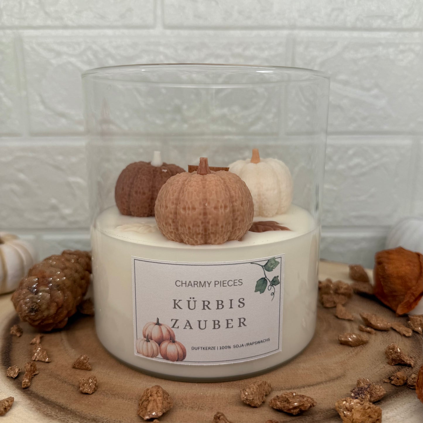 Kürbis Zauber | Kürbis Kerze im Glas