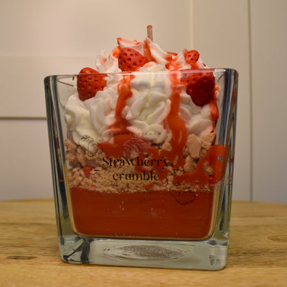 Strawberry crumble | Dessertkerze